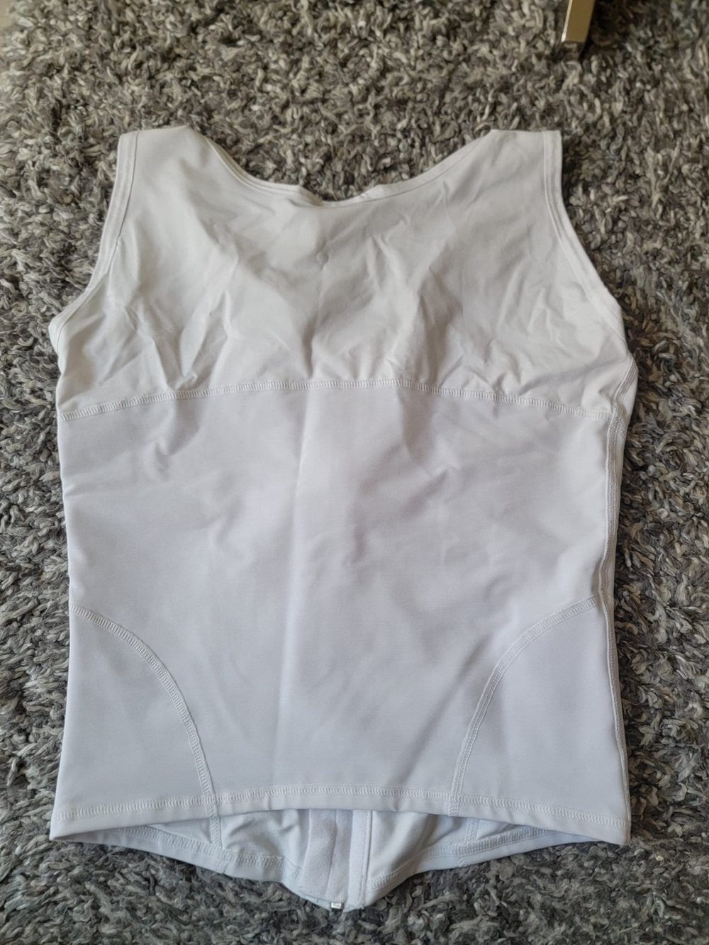 White Sleeveless Compression Top